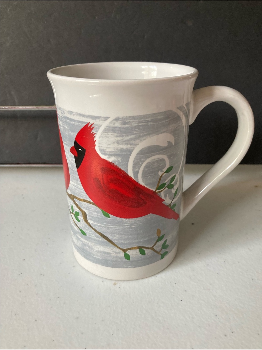 Royal Norfolk Red Cardinal White Ceramic Mug Cup